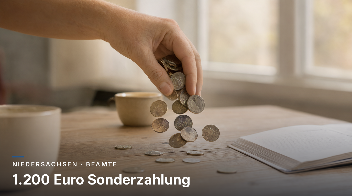 Niedersachsen: 1.200 Euro Sonderzahlung für alle Beamte
