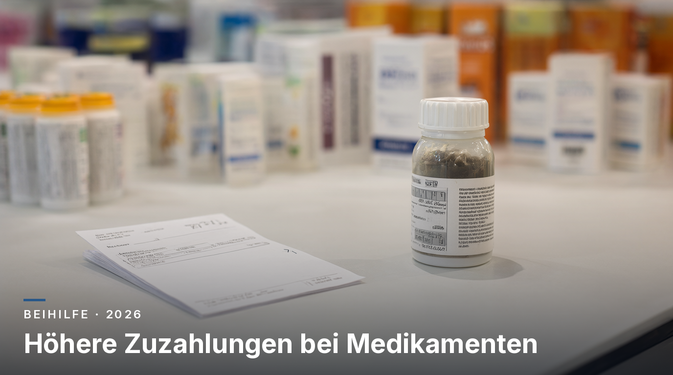 Beihilfe 2026: Höhere Zuzahlungen bei Medikamenten