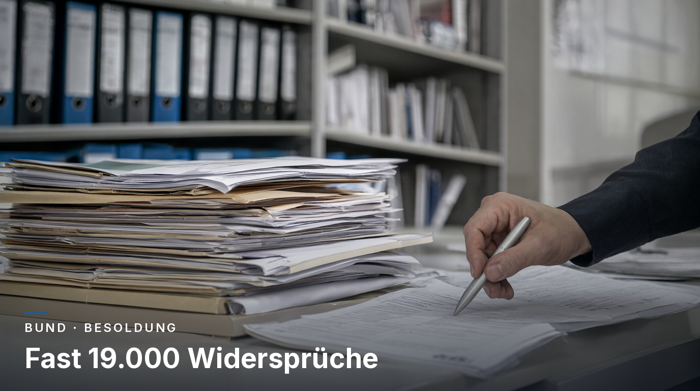 18.887 Widersprüche gegen die Bundesbesoldung